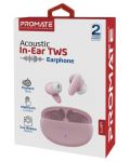 Bežične slušalice ProMate - Lush, TWS, ružičaste - 4t