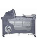 Krevetić za bebe na 2 nivoa Lorelli - Moonlight Plus, Cool grey pandas - 3t