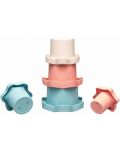 Igračka za bebu NIP Play Green - Stacking Cups, 5 komada - 3t