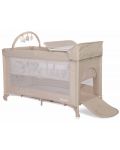 Krevetić za bebe na 2 nivoa Lorelli - Noemi Plus, Fog beige star  - 4t