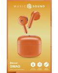 Bežične slušalice Cellularline - Music Sound Swag, TWS, narančaste - 2t