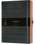 Bilježnica Castelli Copper & Gold - Honeycomb Copper, 19 x 25 cm, na linije - 1t
