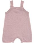 Dječji kombinezon Lassig - Cozy Knit Wear, 50-56 cm, 0-2 mjeseca, rozi - 2t