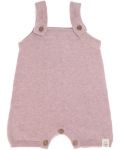 Dječji kombinezon Lassig - Cozy Knit Wear, 50-56 cm, 0-2 mjeseca, rozi - 1t