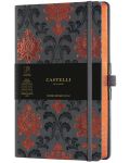 Dnevnik Castelli Copper & Gold - Baroque Copper, 13 x 21 cm, bijeli listovi - 1t