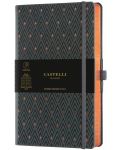 Bilježnica Castelli Copper & Gold - Diamonds Copper, 9 x 14 cm, na linije - 1t