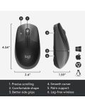 Bežični miš Logitech - M190, crni - 6t