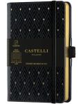 Bilježnica Castelli Copper & Gold - Diamonds Gold, 9 x 14 cm, na linije - 1t