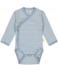 Bodi na pruge za bebe Bio Baby - Organski pamuk, 56 cm, 1-2 mjeseca, plavi - 1t