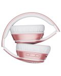 Bežične slušalice s mikrofonom PowerLocus - P7 Upgrade, ružičasto/bijele - 4t