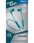 Bežične slušalice s mikrofonom Cellularline - Savage, zelene - 5t