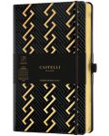 Dnevnik Castelli Copper & Gold - Roman Gold, 13 x 21 cm, bijeli listovi - 1t