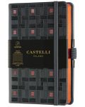 Dnevnik Castelli Copper & Gold - Weaving Copper, 9 x 14 cm, s linijama - 1t