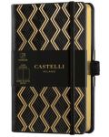 Bilježnica Castelli Copper & Gold - Greek Gols, 9 x 14 cm, bijeli listovi - 1t