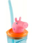 Čaša sa slamkom i 3D figuricom Stor Peppa Pig - Core, 360 ml - 4t