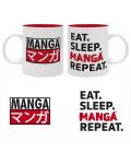 Šalica The Good Gift Humor: Adult - Eat, Sleep, Manga, Repeat - 3t