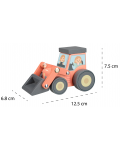 Drvena igračka Orange Tree Toys - Traktor s utovarivačem - 3t