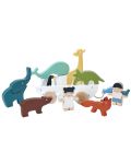 Drvene figurice u brodu Tender Leaf Toys - Za povlačenje - 1t