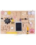 Drvena zabavna Montessori elektronička ploča Moni Toys - 1t