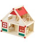 Drvena kućica za lutke Smart Baby - S namještajem - 1t