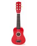 Drvena igračka Viga - Gitara, crvena - 2t