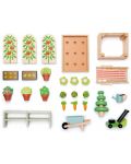 Drveni set za igru Tender Leaf Toys - Staklenik i vrt - 3t