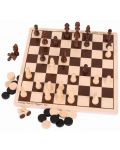 Drvena igra 2 u 1 Bigjigs - Šah i backgammon - 3t