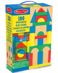 Drveni konstruktor Melissa & Doug, 100 dijelova - 1t