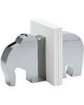 Držač za knjige Philippi - Elephant, 13 cm, nehrđajući čelik - 1t