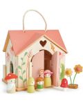 Drvena kućica za lutke Tender Leaf Toys - Rosewood Cottage, s figuricama - 1t