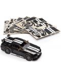 Drvena 3D slagalica Unidragon od 248 dijelova - GT auto, crn - 2t
