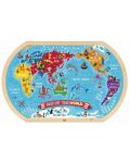 Drvena slagalica Tooky toy - Karta svijeta - 1t