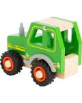 Drvena igračka Small Foot - Traktor, zeleni - 2t