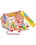 Drvena kuća Acool Toy - Sa ksilofonom, sorterom, zupčanicima, satom, abakusom - 1t