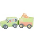 Drveni set za igru Orange Tree Toys - Poljoprivredna kola s konjem - 2t