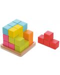 Drvena logička igra Tini Toys - Složiti kocku - 3t