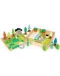 Drveni set za igru Tender Leaf Toys - Moj vrt, 67 dijelova - 3t