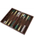 Drveni backgammon s bočnim pretincima Modiano, s žetonima - 1t
