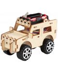 Drveni set Acool Toy - Napravi sam drveni džip s baterijama - 1t