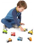 Drvene igračke Melissa & Doug - Građevinska vozila, 7 jedinica - 4t