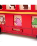 Drvena igračka za sortiranje Bigjigs - Autobus sa životinjama - 4t