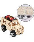 Drveni set Acool Toy - Napravi sam drveni džip s baterijama - 2t