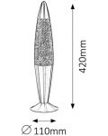 Ukrasna svjetiljka Rabalux - Glitter, 25 W, 42 x 11 cm, narančasta - 3t