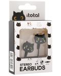 Dječje slušalice s mikrofonom I-Total - Cats Collection 11052, crne - 4t