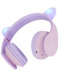 Dječje slušalice PowerLocus - P2, Ears, bežične, ružičasto/ljubičaste - 2t