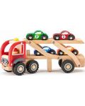 Dječja igračka Woody - Autotransporter s trkaćim automobilima - 1t