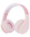 Dječje slušalice s mikrofonom PowerLocus - P1, bežične, ružičaste - 1t