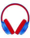 Dječje slušalice s mikrofonom PowerLocus - Bobo, bežične, plavo/crvene - 2t