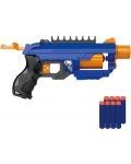 Dječja igračka Raya Toys - Jurišna puška Soft Bullet, sa 8 mekih patrona, plava - 1t