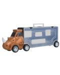 Dječji auto transporter Raya Toys - Nosorog sa životinjama, 11 dijelova - 2t